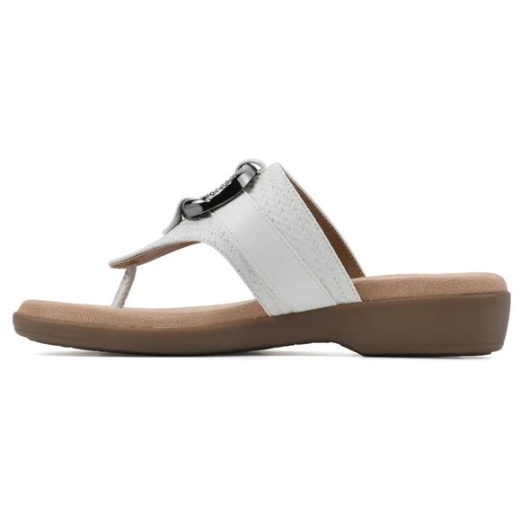Cliffs by White Mountain Benedict Sandals Women’s Thong Shoes White 7.5 MSRP $70 - Picture 2 of 5